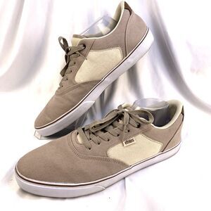 Etnies Blitz Skate Shoes Men's Size 13 2-Tone Beige Canvas Lace Up